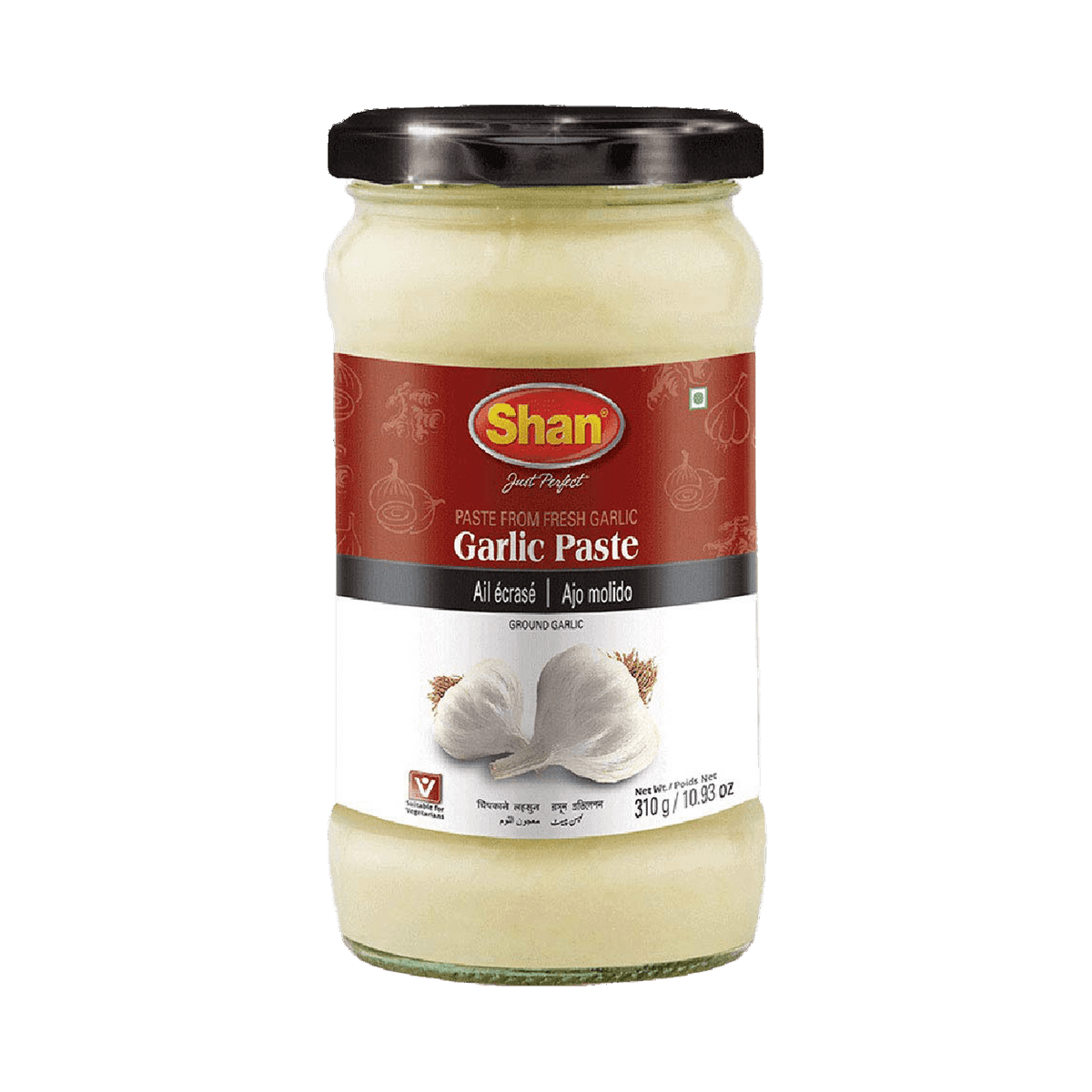 SHAN GARLIC PASTE GLASS JAR 310GM